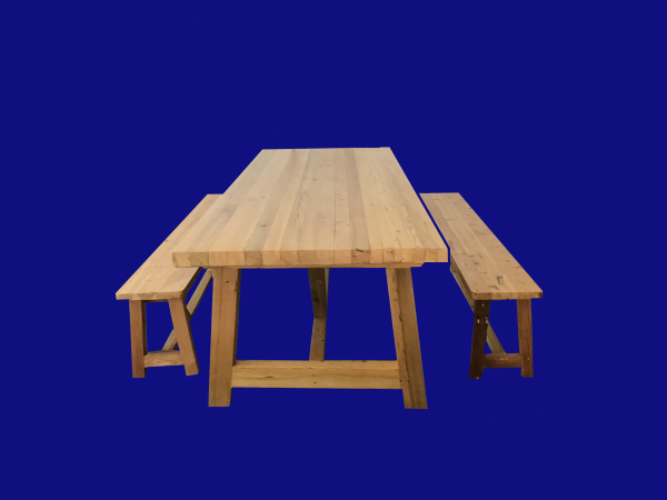 A-Frame Oregon table with benches